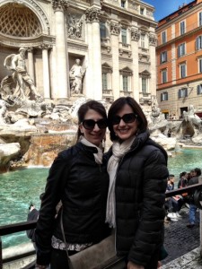 Paula & Nicole at the Trevi Fountain in Rome