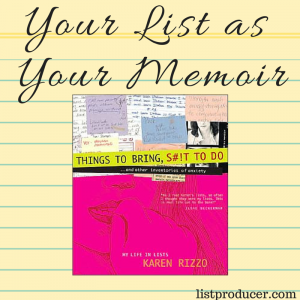Your List as Your Memoir